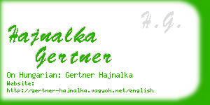 hajnalka gertner business card